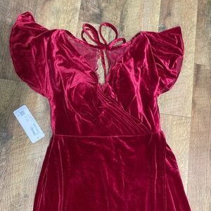 Azazie velvet maxi dress